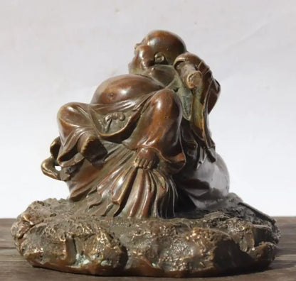China brass maitreya Buddha crafts statue