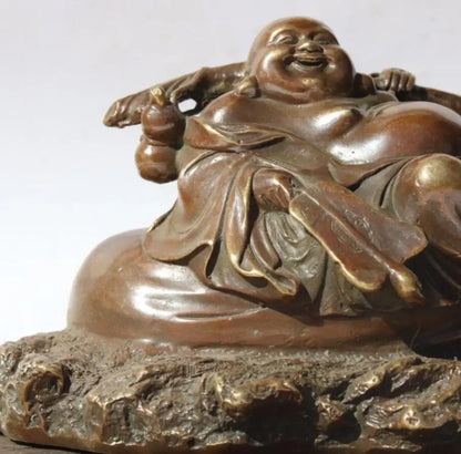 China brass maitreya Buddha crafts statue