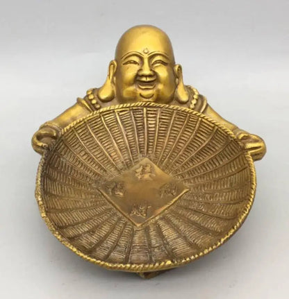 China brass maitreya Buddha crafts statue