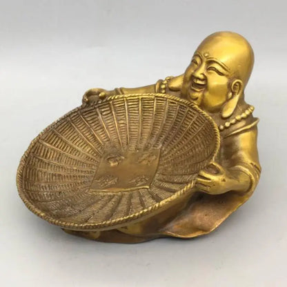 China brass maitreya Buddha crafts statue