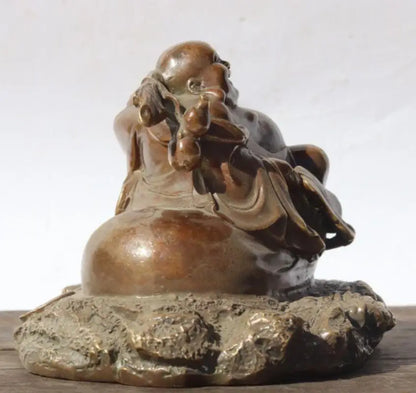China brass maitreya Buddha crafts statue