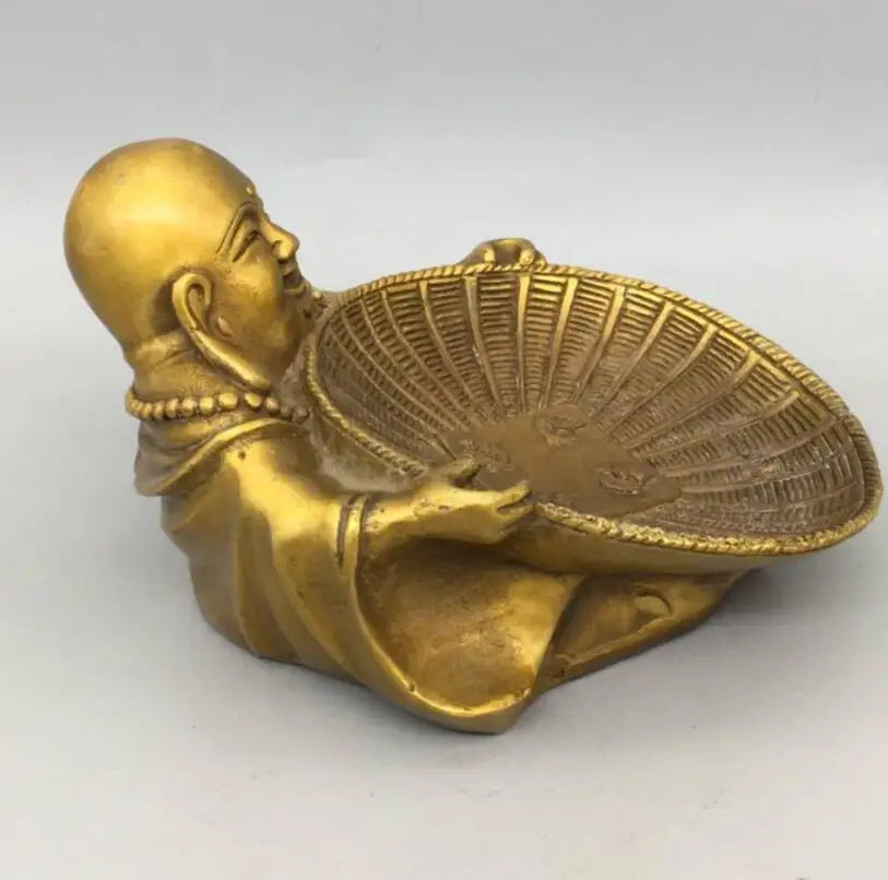 China brass maitreya Buddha crafts statue