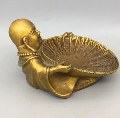 China brass maitreya Buddha crafts statue
