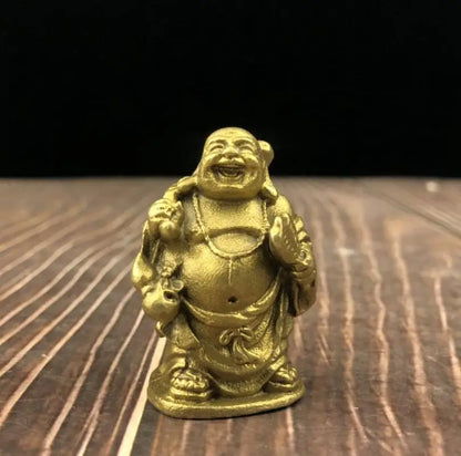 China brass maitreya Buddha small crafts statue A set