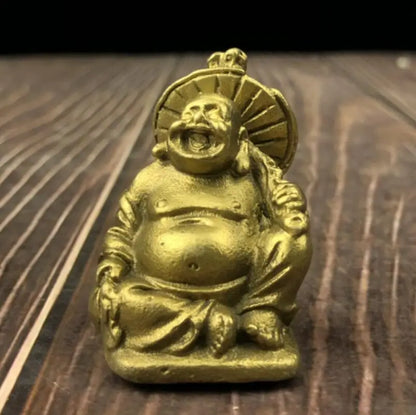 China brass maitreya Buddha small crafts statue A set