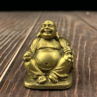 China brass maitreya Buddha small crafts statue A set
