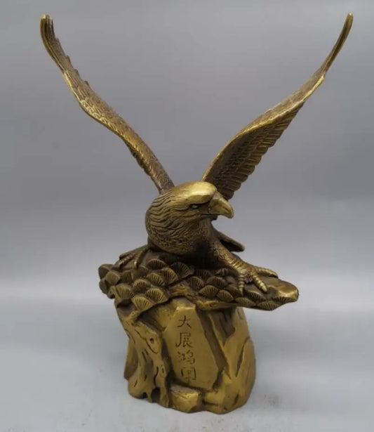China brass male eagle crafts statue