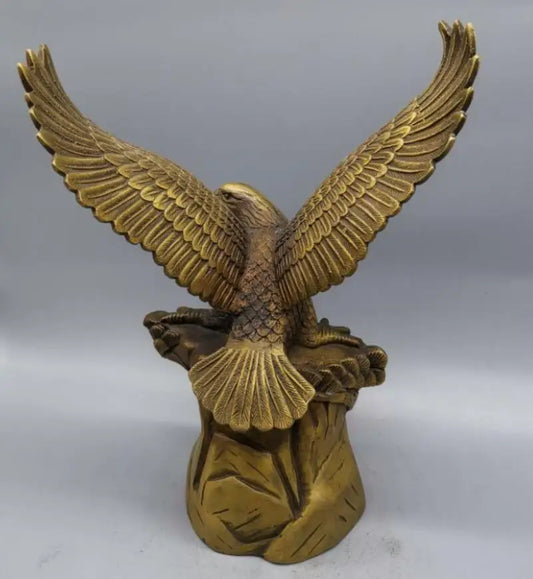 China brass male eagle crafts statue