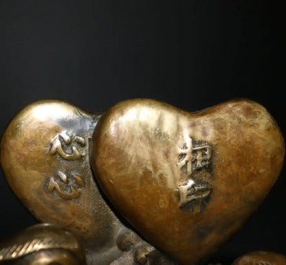 China brass mandarin duck crafts statue