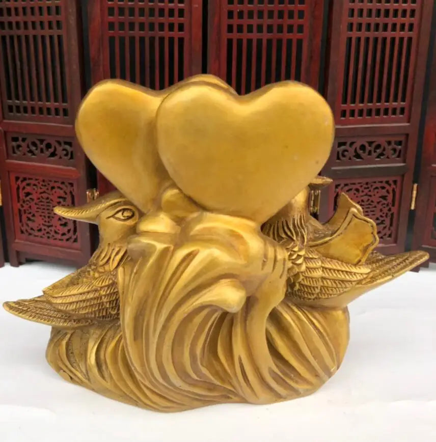 China brass mandarin duck crafts statue