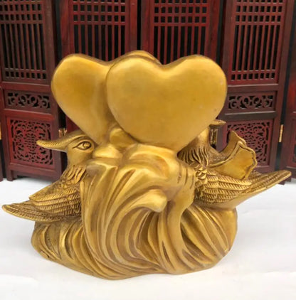 China brass mandarin duck crafts statue
