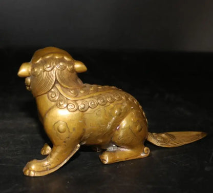 China brass mythical wild animal crafts statue