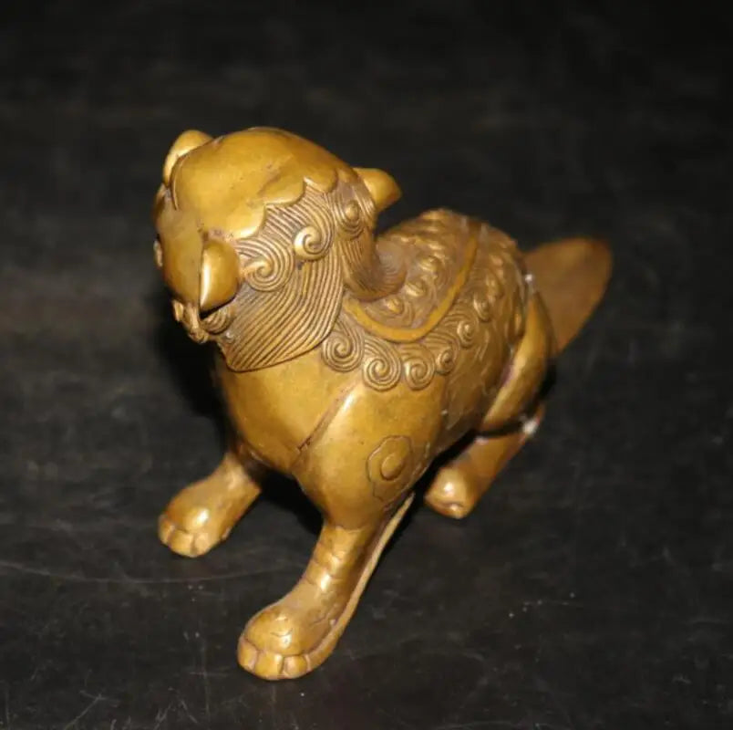 China brass mythical wild animal crafts statue