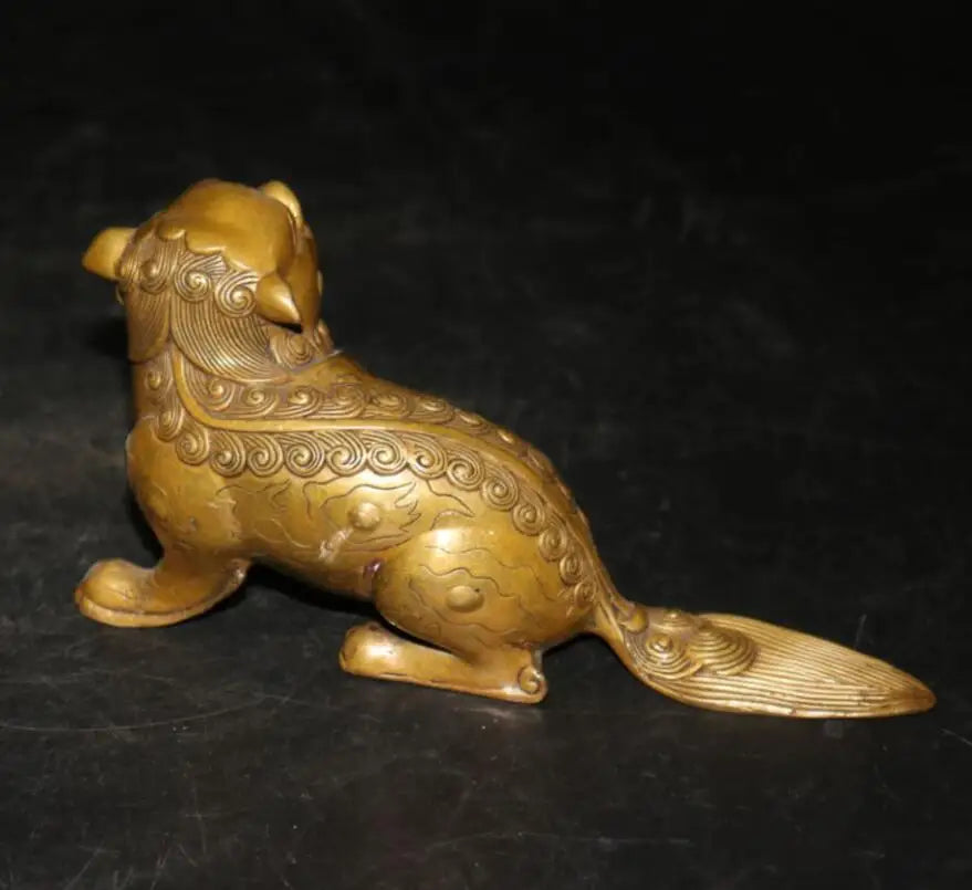 China brass mythical wild animal crafts statue