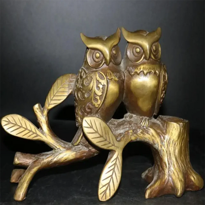 China brass owl crafts statue