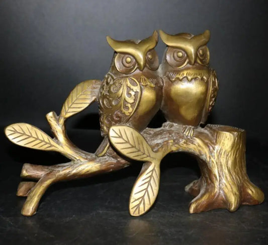 China brass owl crafts statue