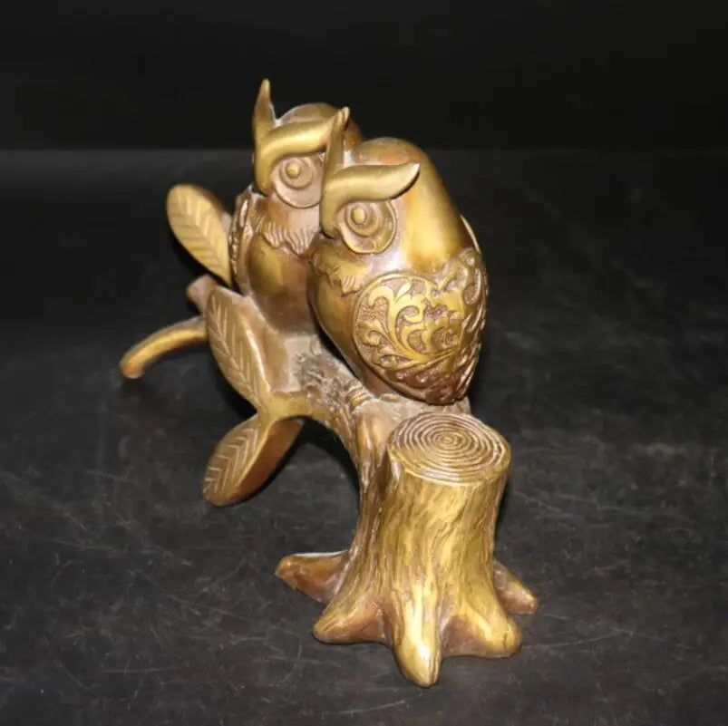 China brass owl crafts statue