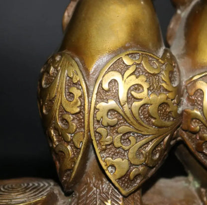 China brass owl crafts statue