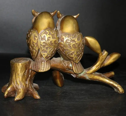 China brass owl crafts statue