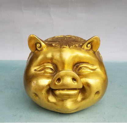 China brass pig Piggy bank crafts statue