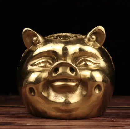 China brass pig Piggy bank crafts statue