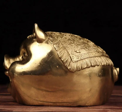China brass pig Piggy bank crafts statue