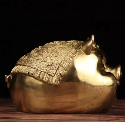 China brass pig Piggy bank crafts statue