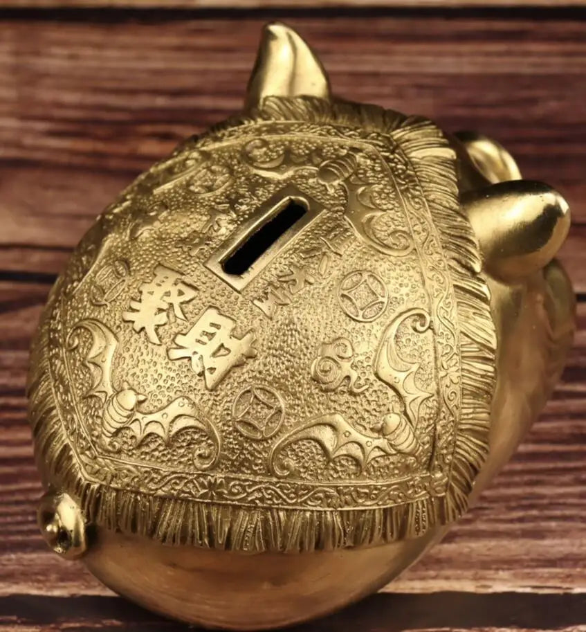 China brass pig Piggy bank crafts statue
