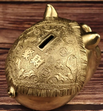 China brass pig Piggy bank crafts statue