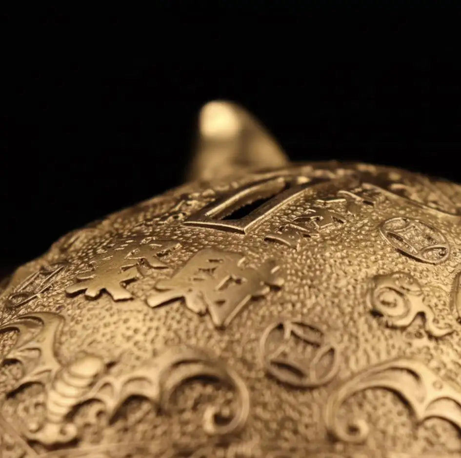 China brass pig Piggy bank crafts statue