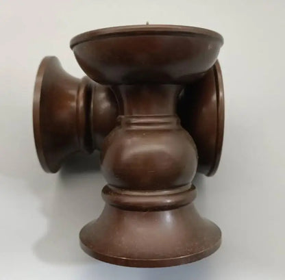 China brass purple Candle Holders crafts statue A pair