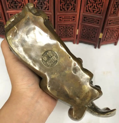 China brass recruit wealth Golden arowana crafts statue