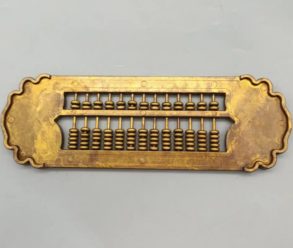 China brass recruit wealth abacus crafts statue