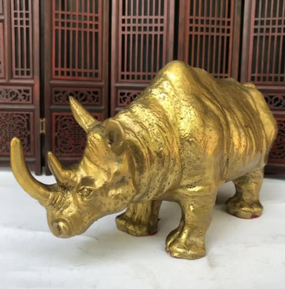 China brass rhino crafts statue