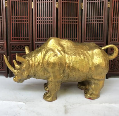 China brass rhino crafts statue