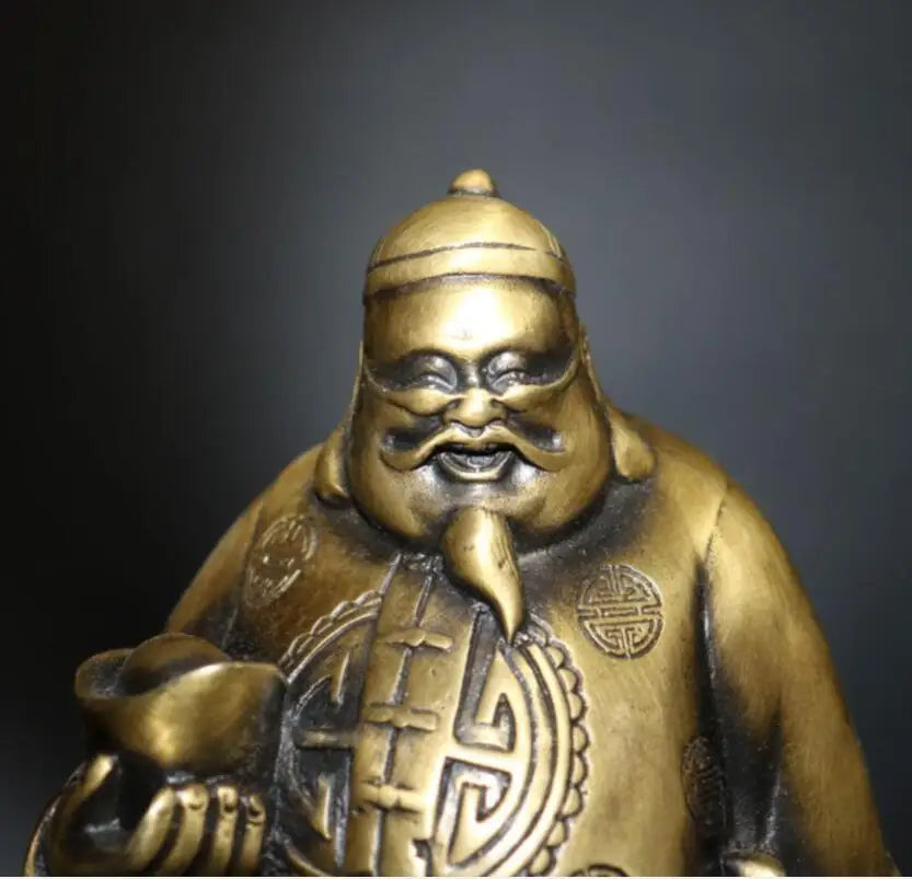 China brass rich shopkeeper crafts statue