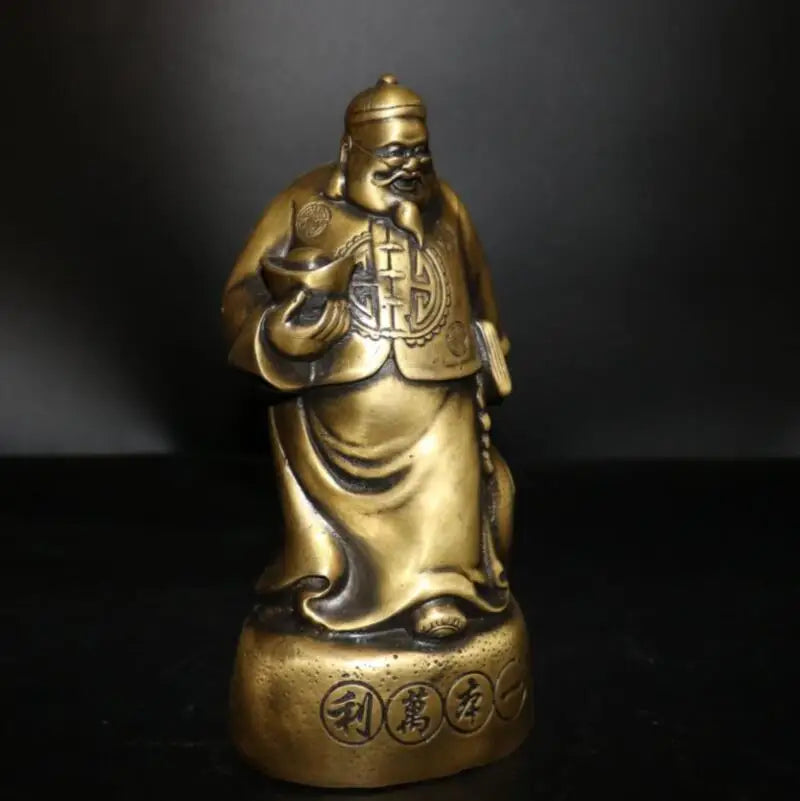 China brass rich shopkeeper crafts statue