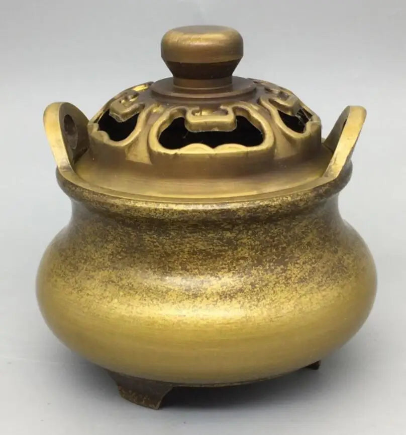 China brass ruyi Incense burner crafts statue