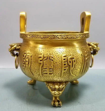 China brass seiko Buddha Incense burner crafts statue