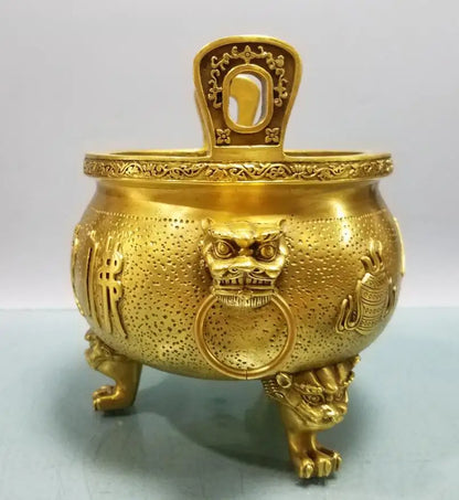 China brass seiko Buddha Incense burner crafts statue