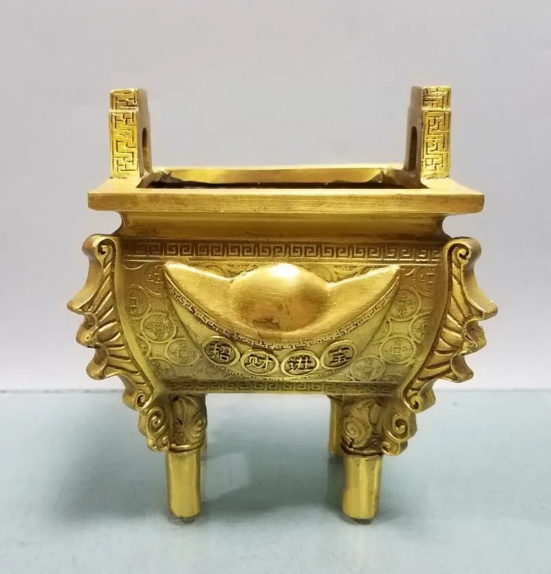 China brass seiko Ingots Incense burner crafts statue