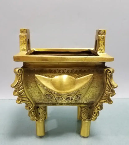 China brass seiko Ingots Incense burner crafts statue
