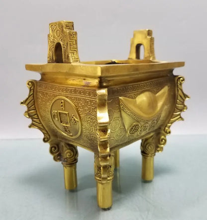 China brass seiko Ingots Incense burner crafts statue