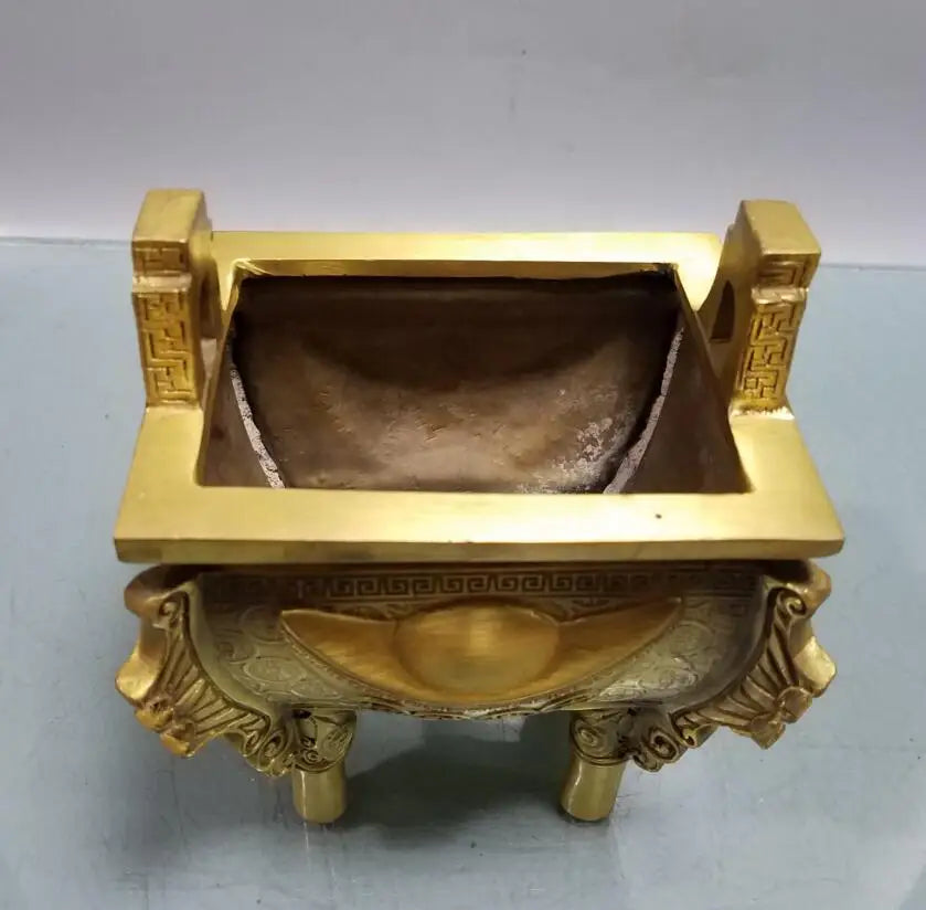 China brass seiko Ingots Incense burner crafts statue