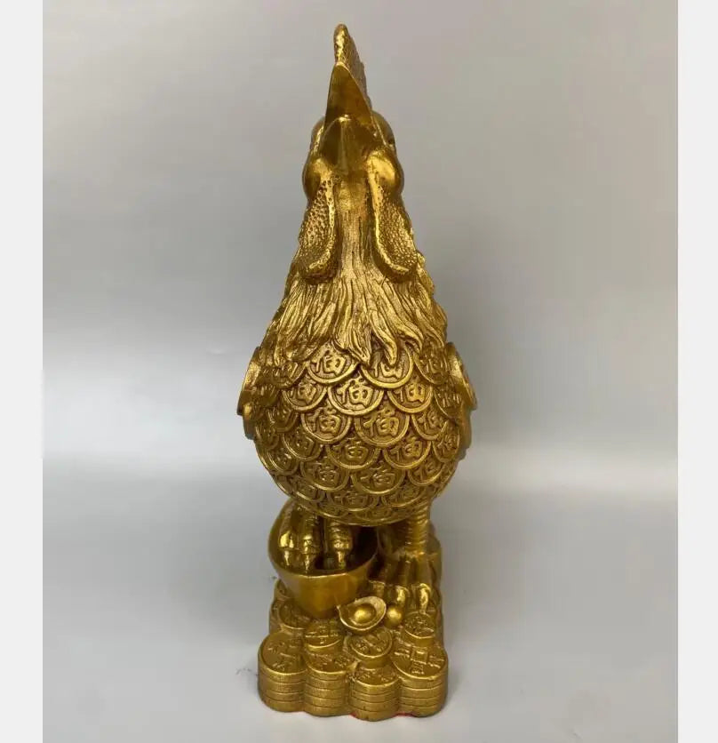 China brass seiko Ingots blessing chicken crafts statue