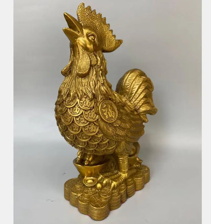 China brass seiko Ingots blessing chicken crafts statue
