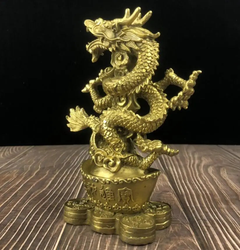 China brass seiko Ingots dragon crafts statue
