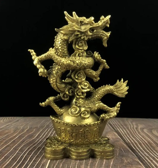 China brass seiko Ingots dragon crafts statue