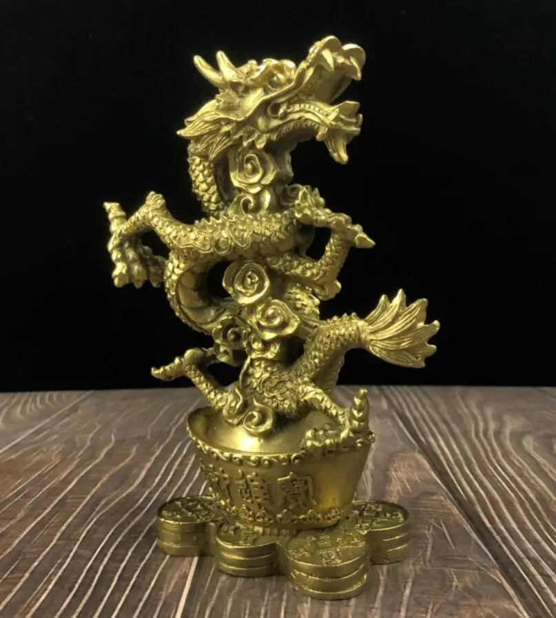 China brass seiko Ingots dragon crafts statue