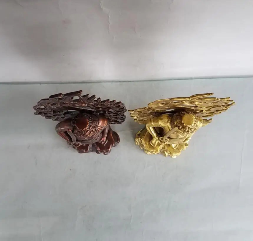 China brass seiko Mingwang flame Buddha crafts statue